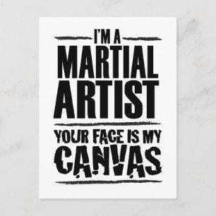 Carte Postale Artiste martiale Votre visage est ma toile