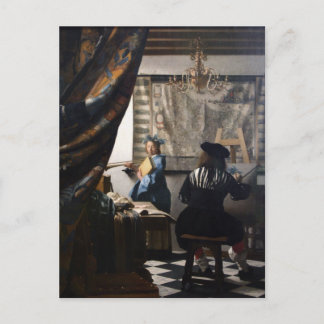 Carte Postale Artiste néerlandais Vermeer Peinture Art de la Pei