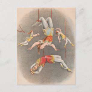 Carte Postale Artistes de Trapèze Masculins et Féminins