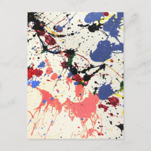 Carte Postale Artistes Paint Splatter Arrière - plan