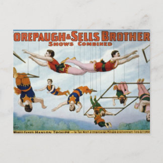 Carte Postale Artistes Trapeze / Forepaugh & Selle Brothers