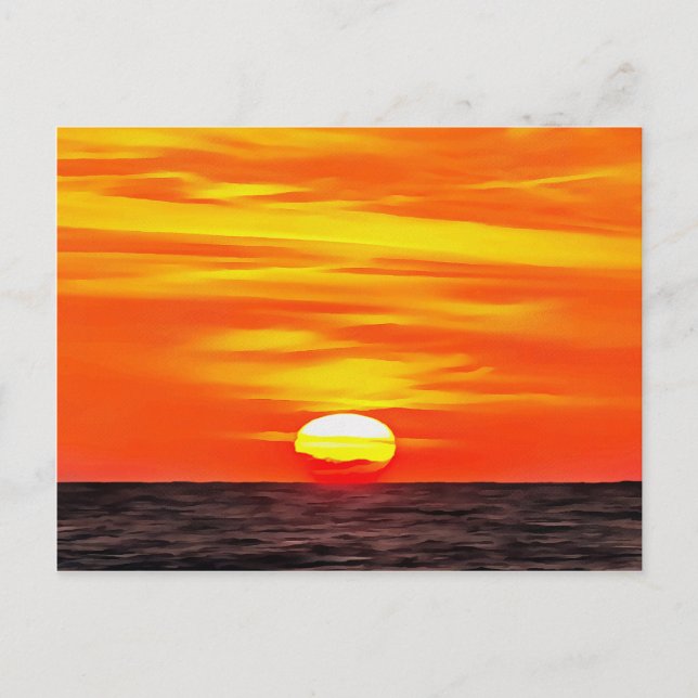 Carte Postale Artistic Orange Aegean Sunset Akyaka (Devant)