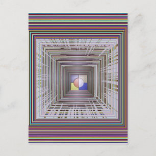 Carte Postale ARTISTIQUE Cosmique Infinité ART Fin légère du tun