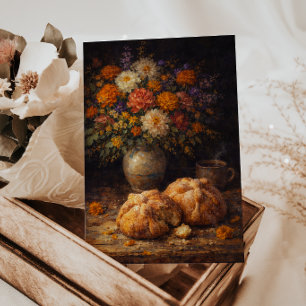 Carte postale artistique de nature morte florale P