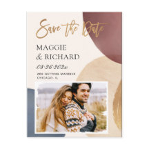 Artistique moderne Abstrait Enregistrer la date Ca