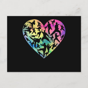 Carte Postale Arts Martiaux Amour du Cœur Entraînement Karaté Ta