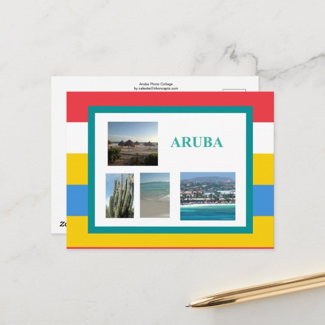 Carte postale Aruba (Devant/Arrière en situation)