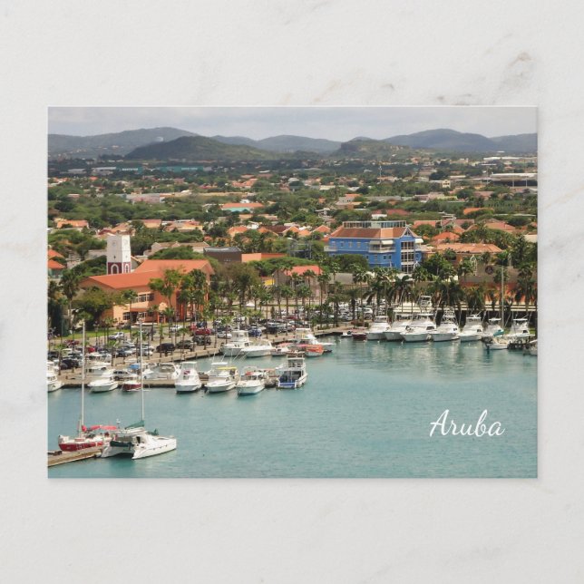 Carte Postale Aruba Marina Custom (Devant)