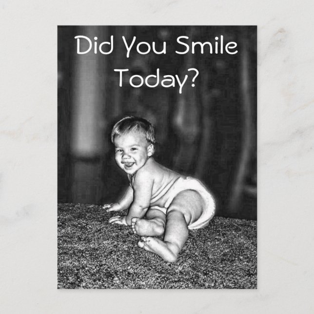 CARTE POSTALE AS-TU SOURIU AUJOURD'HUI ? (Devant)