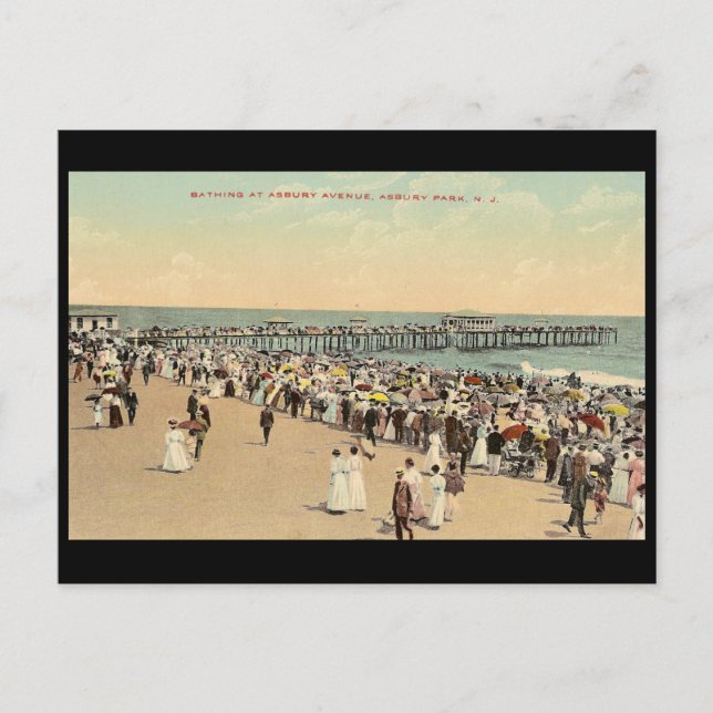 Carte Postale Asbury Avenue, Asbury Park, New Jersey (Devant)