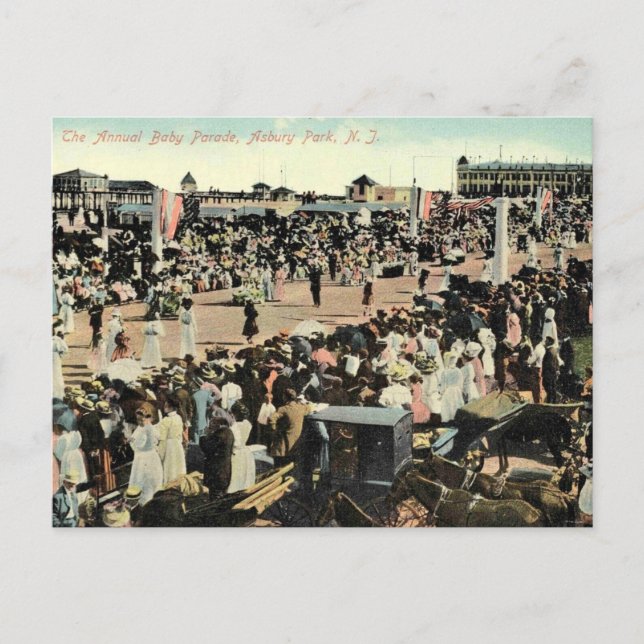 Carte Postale Asbury Park NJ, Baby Parade, 1910s (Devant)