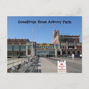 Carte Postale Asbury Park NJ Boardwalk Paramount Convention H...