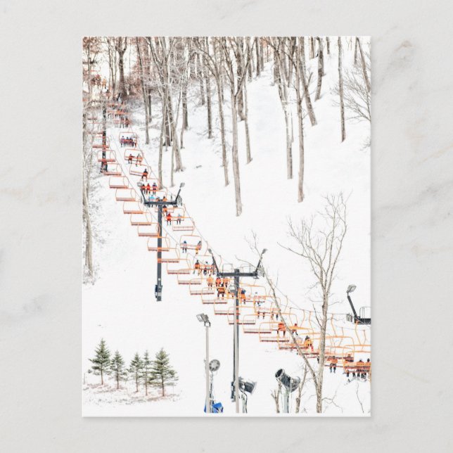 Carte Postale Ascenseur de ski (Devant)