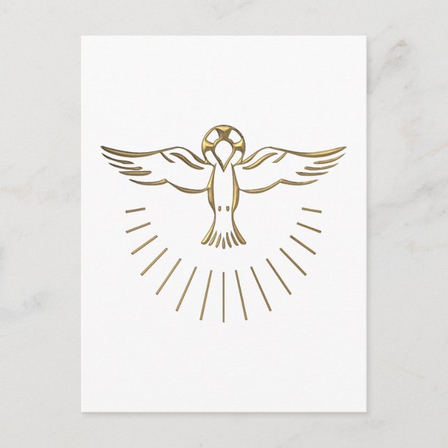 Carte Postale Ascent "3D" d'or du Saint-Esprit (Devant)
