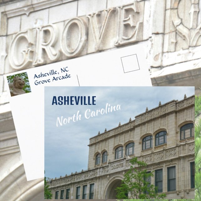 Carte Postale Asheville NC Historic Grove Arcade Photographie (Créateur téléchargé)
