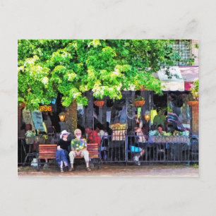 Carte Postale Asheville NC Outdoor Cafe