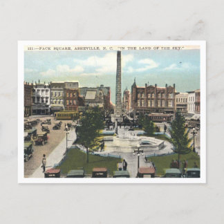 Carte Postale Asheville NC, Pack Carré des années 1920 Vintage