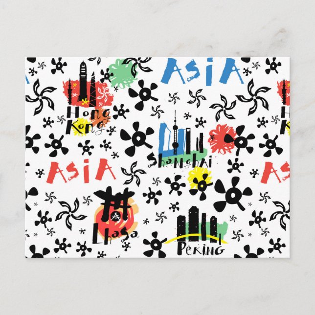 Carte Postale Asia | Pattern (Devant)