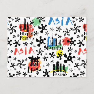 Carte Postale Asia   Pattern