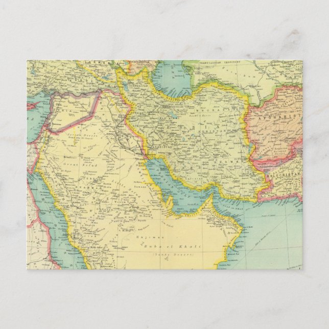 Carte Postale Asie du Sud-Ouest (Devant)