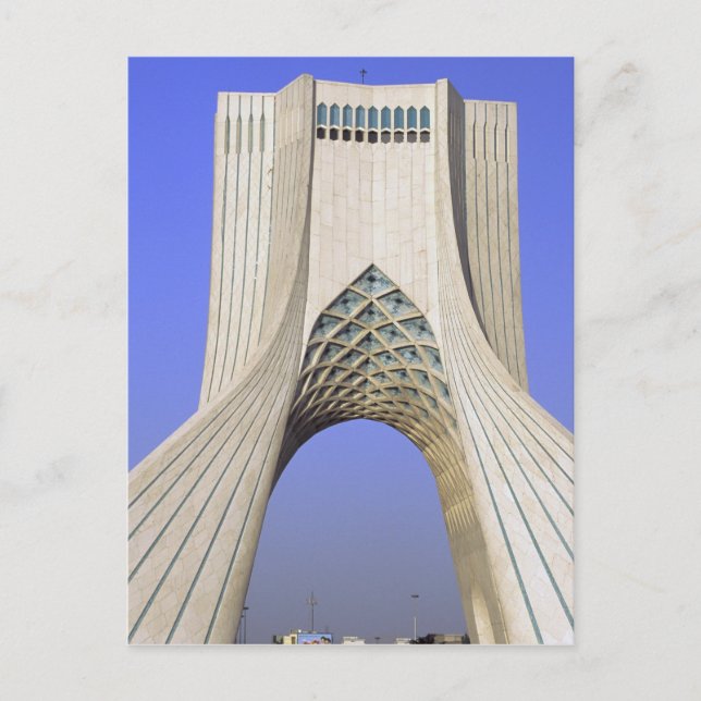 Carte Postale Asie, Iran, Téhéran. Monument de la liberté à Azad (Devant)