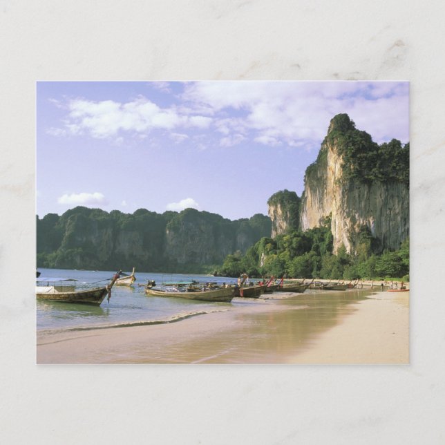 Carte Postale Asie, Thaïlande, Krabi. West Railay Beach, long (Devant)