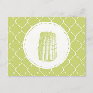 Carte Postale asperges vintages modernes