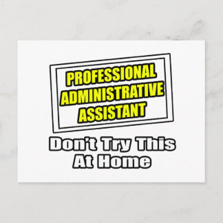 Carte Postale Assistant administratif professionnel...Plaisanter