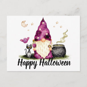 Carte Postale Assistant Gnome Halloween heureux