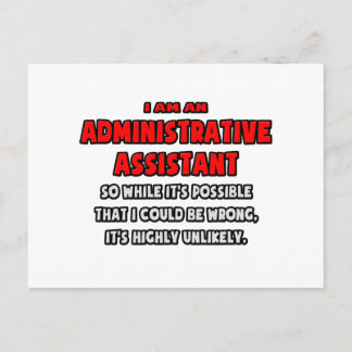 Carte Postale Asst administratif amusant .. Très improbable