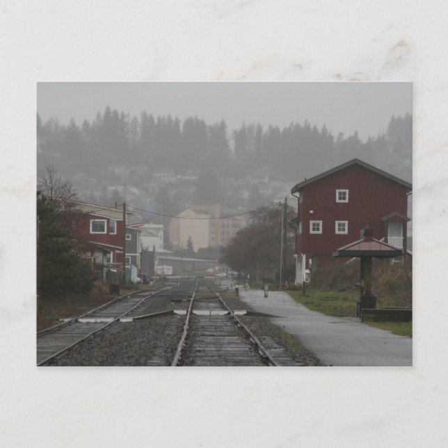 Carte Postale Astoria Oregon dans un après-midi pluvieux (Devant)