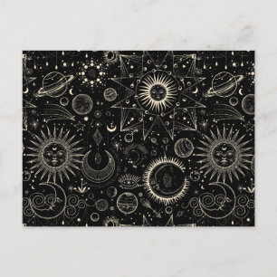 Carte Postale Astrologie magique tarot boho céleste