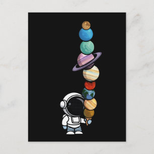 Carte Postale Astronaute avec Planet Scoops Interstellar Icecrea