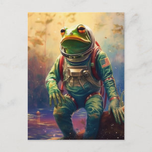 Carte Postale Astronaute de la grenouille