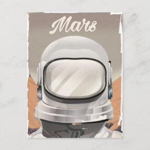 Carte Postale Astronaute de Mars vintage