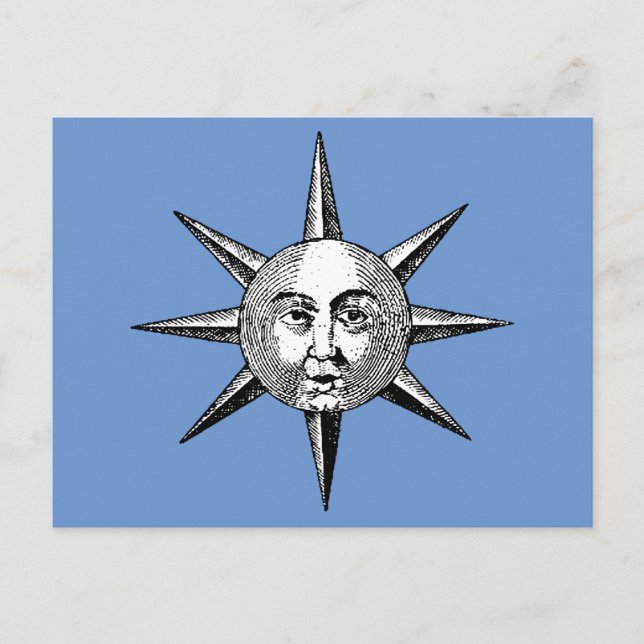Carte Postale Astronomie Renaissance - Face Soleil (Devant)