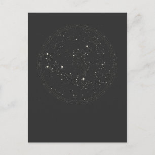 Carte Postale Astronomie Sky Map Stars Horoscope Constellation