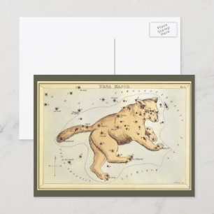 Carte Postale Astronomie vintage, Ursa Constellation majeure, Ou