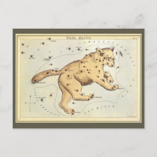Carte Postale Astronomie vintage, Ursa Constellation majeure, Ou