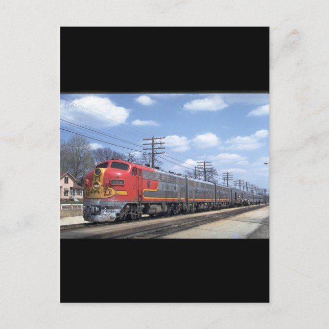 Carte Postale AT&SF EMD F-7 #342_Trains (Devant)