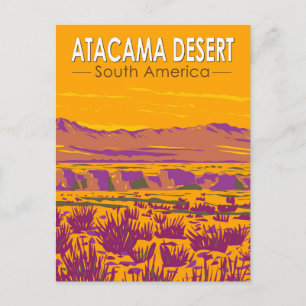Carte Postale Atacama Desert Sunset Amérique du Sud Voyage Vinta