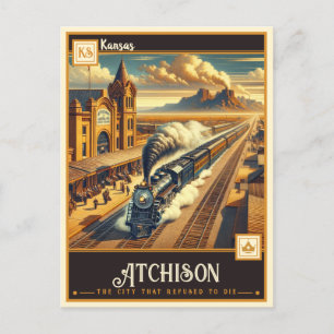 Carte Postale Atchison, Kansas   VINTAGE