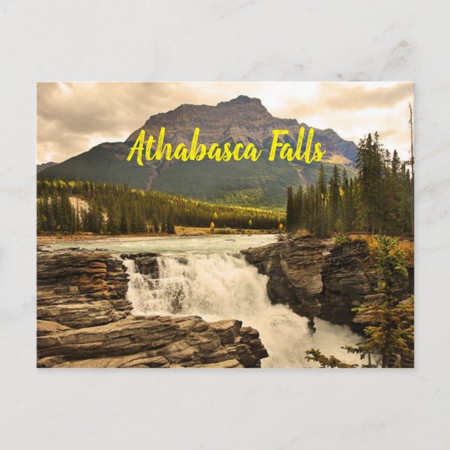 Carte Postale Athabasca Falls Canada stylisé (Devant)