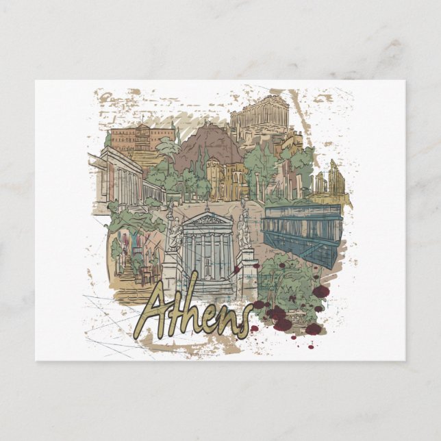 Carte Postale Athènes (Devant)