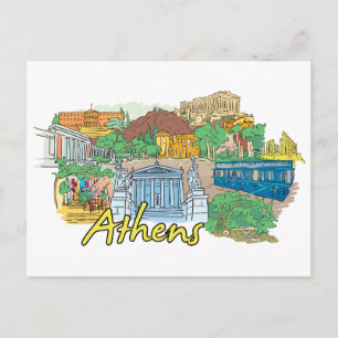 Carte Postale Athènes, Grèce Célèbre