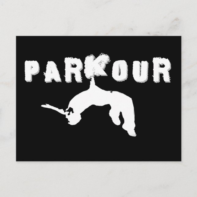 Carte Postale Athlète de Parkour (Devant)