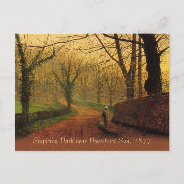 Carte Postale Atkinson Grimshaw Stapleton Park 1877 CC0083 (Devant)