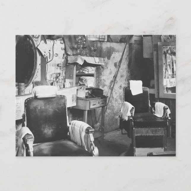 Carte Postale Atlanta Barber Shop, années 30 (Devant)