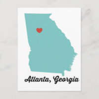 Atlanta, GA - coeur graphique Atlanta Géorgie desi