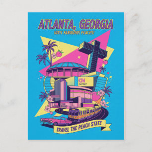 Carte Postale Atlanta, Géorgie – Le Voyage Rétro au Peach State 